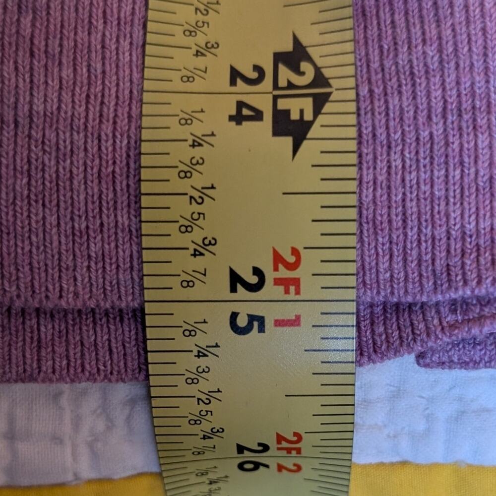 Vintage Lands' End Lavender Heather Button Front Cardigan Sweater Size L - Picture 8 of 8